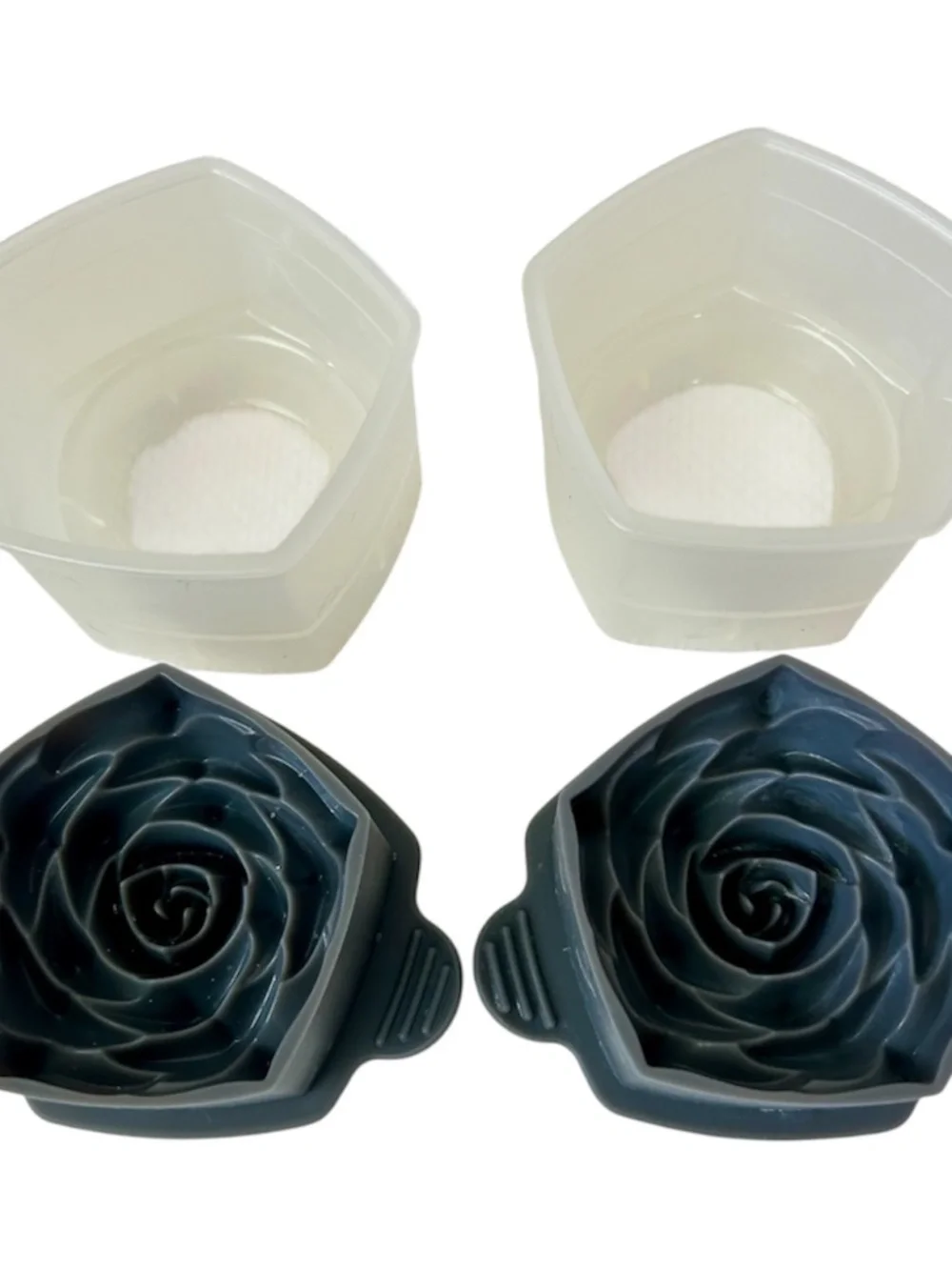 Ice Molds Rose Shape - Set of 2 - BPA Free Silicone Molds - Cocktail Accessory